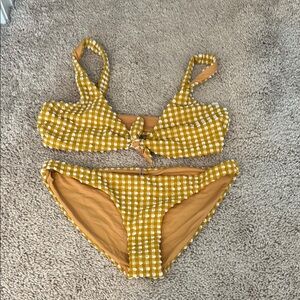 Vitamin A Yellow Gingham Bikini